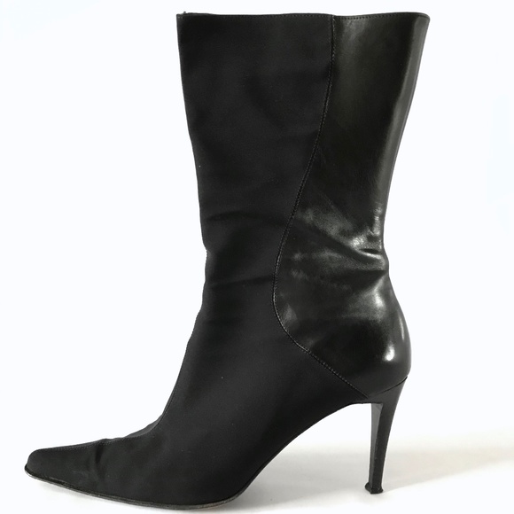 Kenneth Cole NY Point Break Black Stiletto Boots - Picture 1 of 16